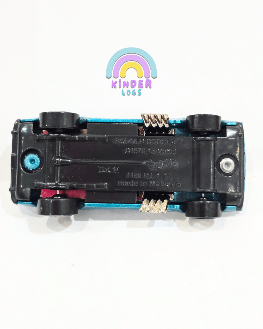 Hot Wheels Rodger Dodger - Teal (Uncarded - New) - Kinder Logs