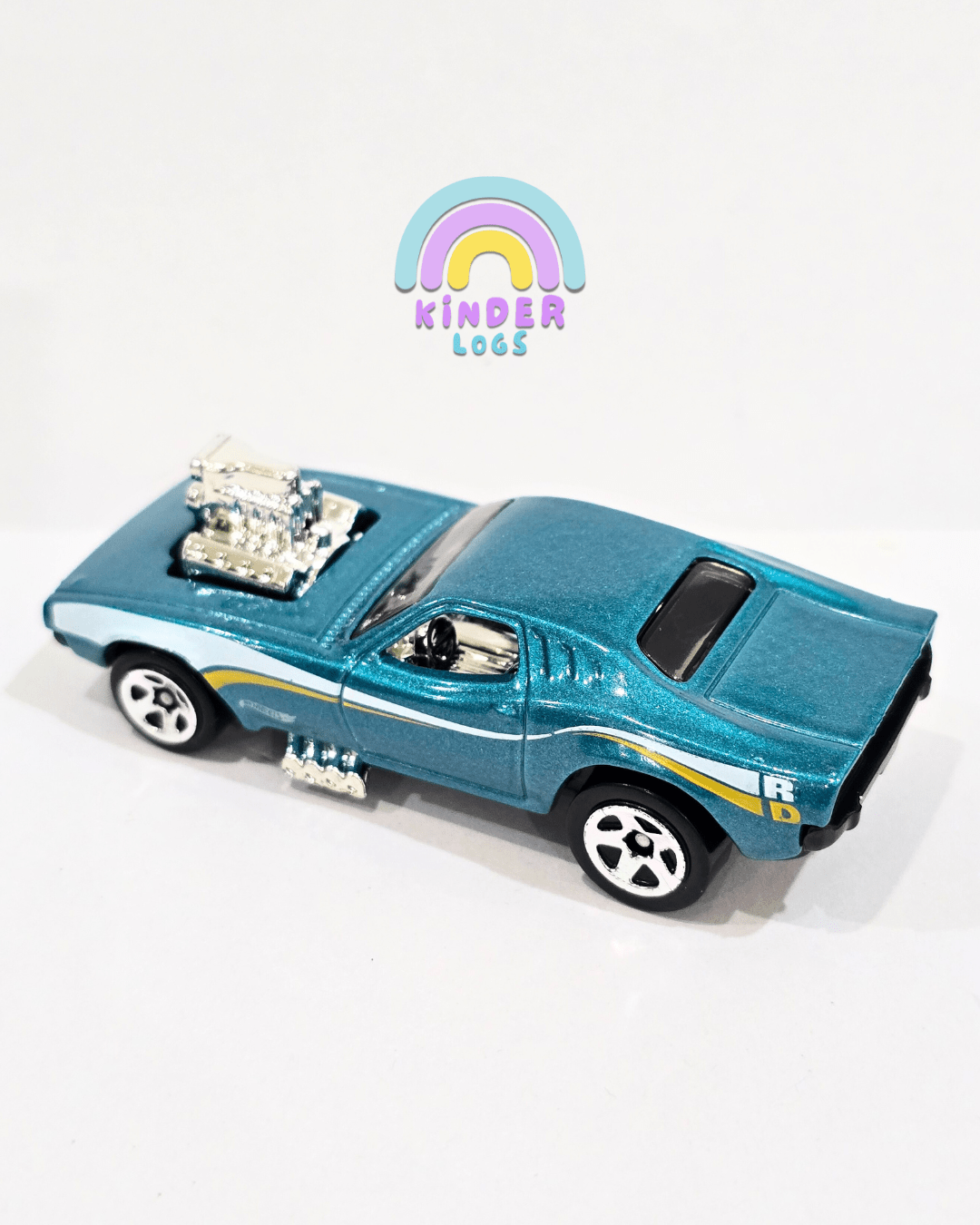 Hot Wheels Rodger Dodger - Teal (Uncarded - New) - Kinder Logs