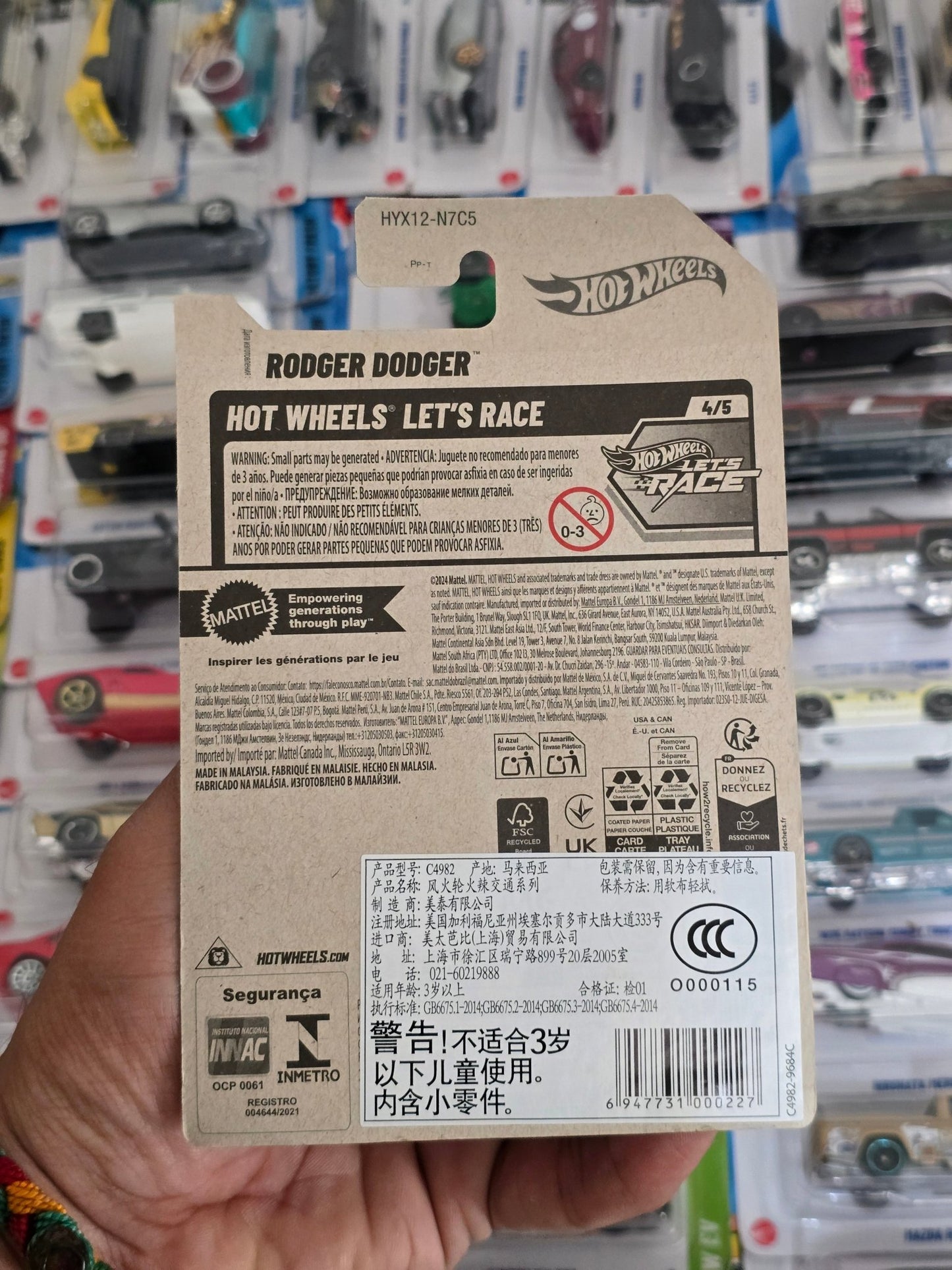 Hot Wheels Rodger Dodger - White (Imported) - Kinder Logs