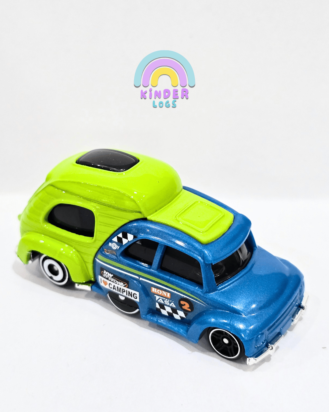 Hot Wheels RV There Yet - Blue - Green (Uncarded) - Kinder Logs