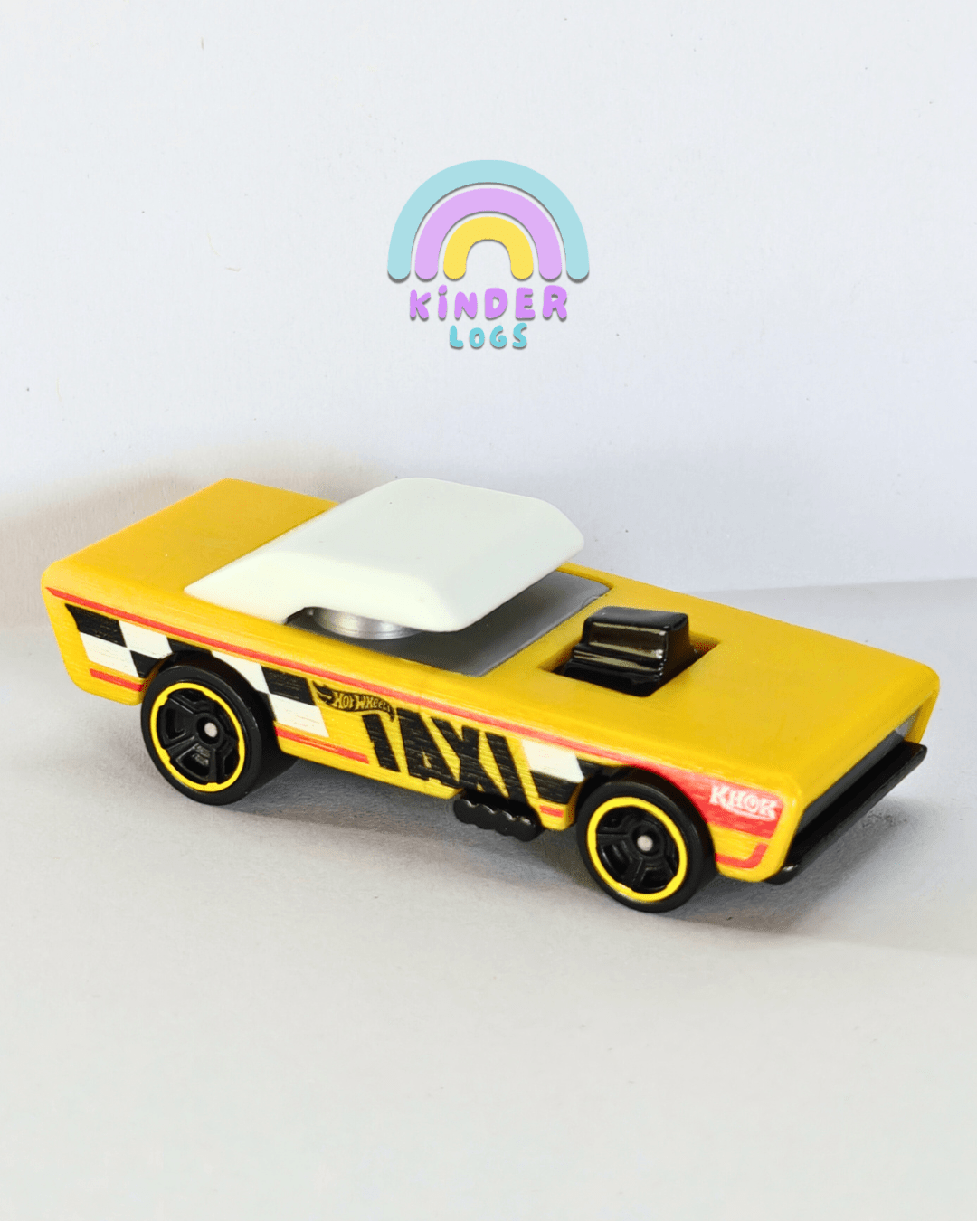 Hot Wheels Small Bloc Taxi - Yellow (Uncarded - New) - Kinder Logs