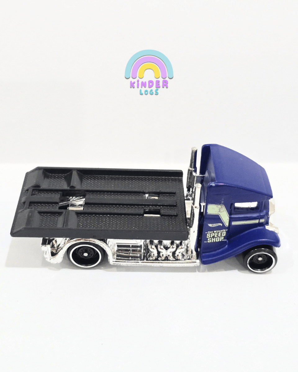 Hot Wheels Speed Shop Fast Bed Hauler - Blue (Uncarded) - Kinder Logs
