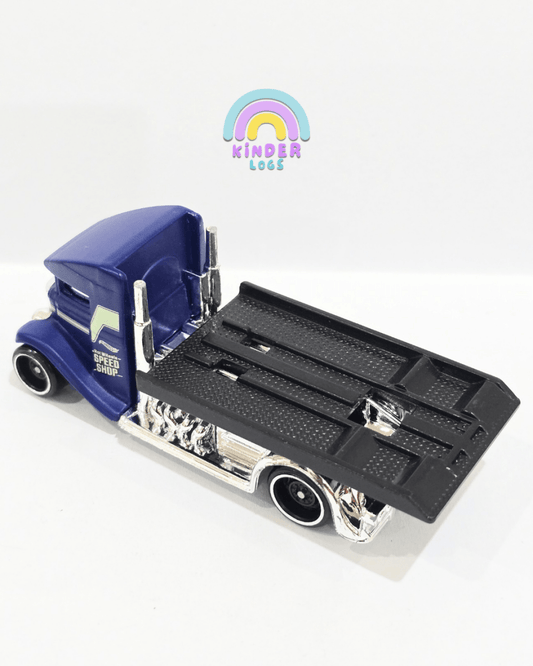 Hot Wheels Speed Shop Fast Bed Hauler - Blue (Uncarded) - Kinder Logs