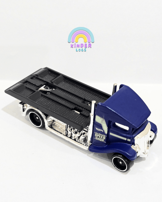 Hot Wheels Speed Shop Fast Bed Hauler - Blue (Uncarded) - Kinder Logs