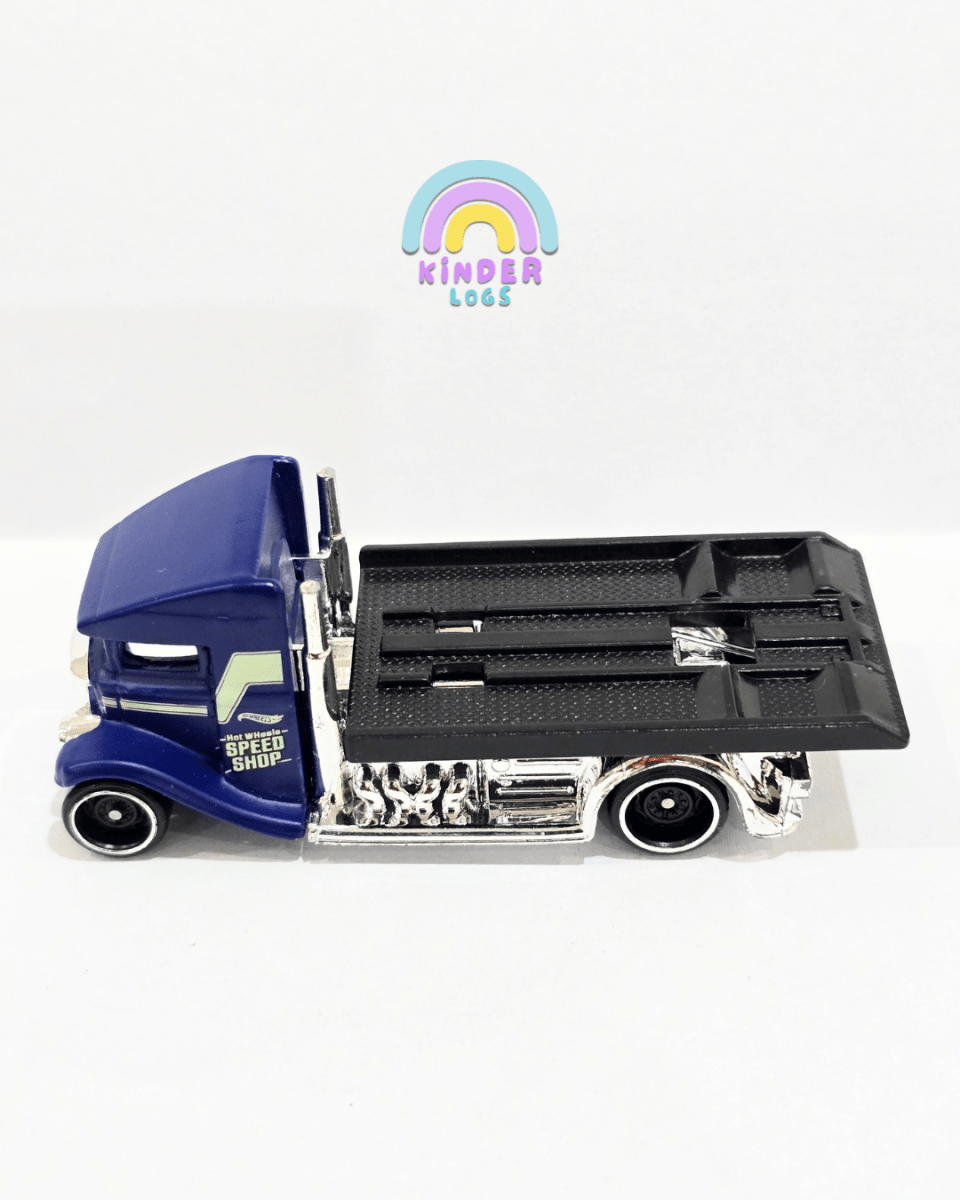 Hot Wheels Speed Shop Fast Bed Hauler - Blue (Uncarded) - Kinder Logs