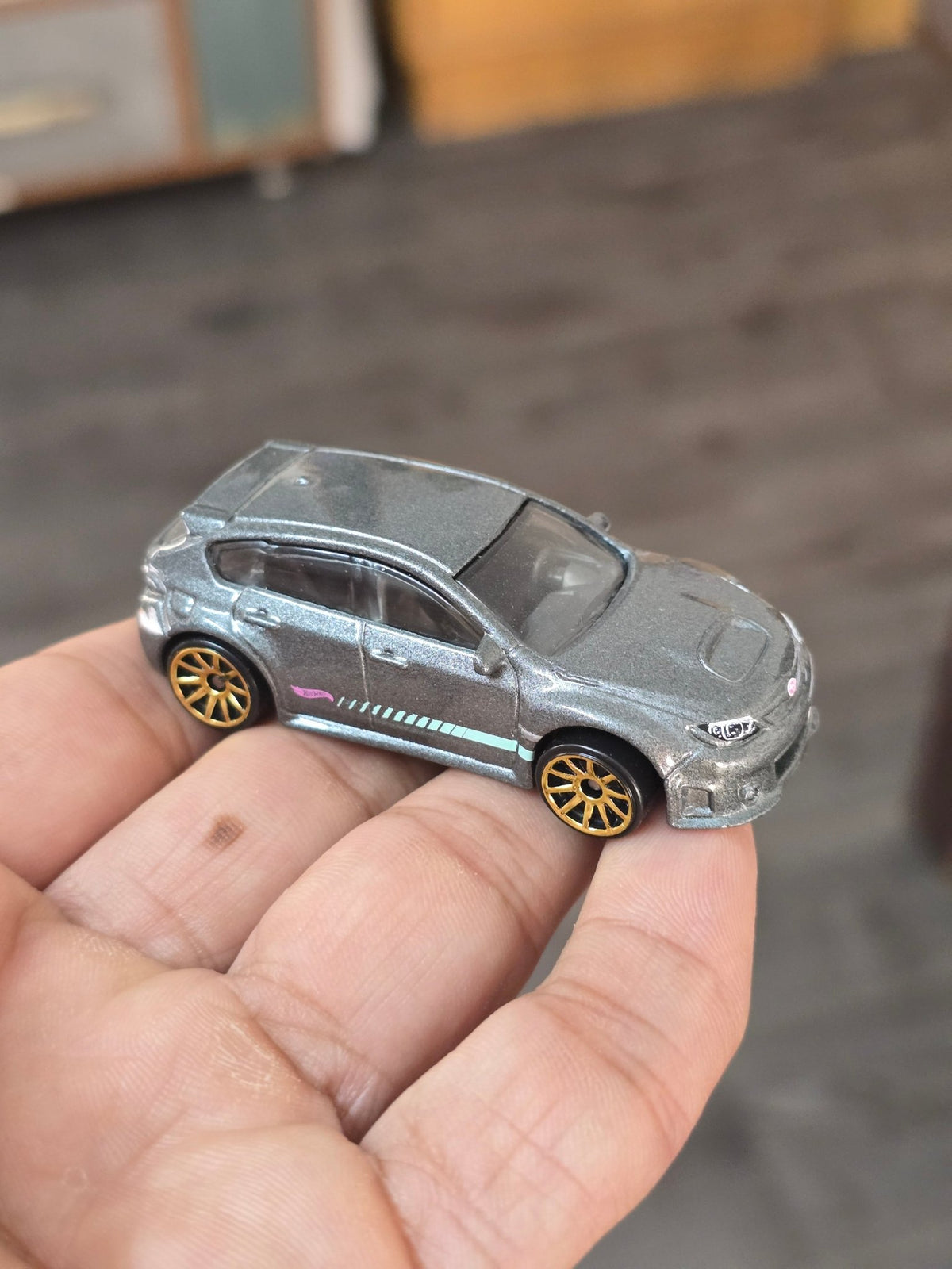 Hot Wheels Subaru WRX STI - Grey (Uncarded - New) - Kinder Logs