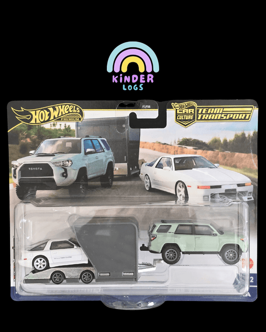 Hot Wheels Team Transport 2018 Toyota 4Runner and 1989 Toyota Supra - Kinder Logs
