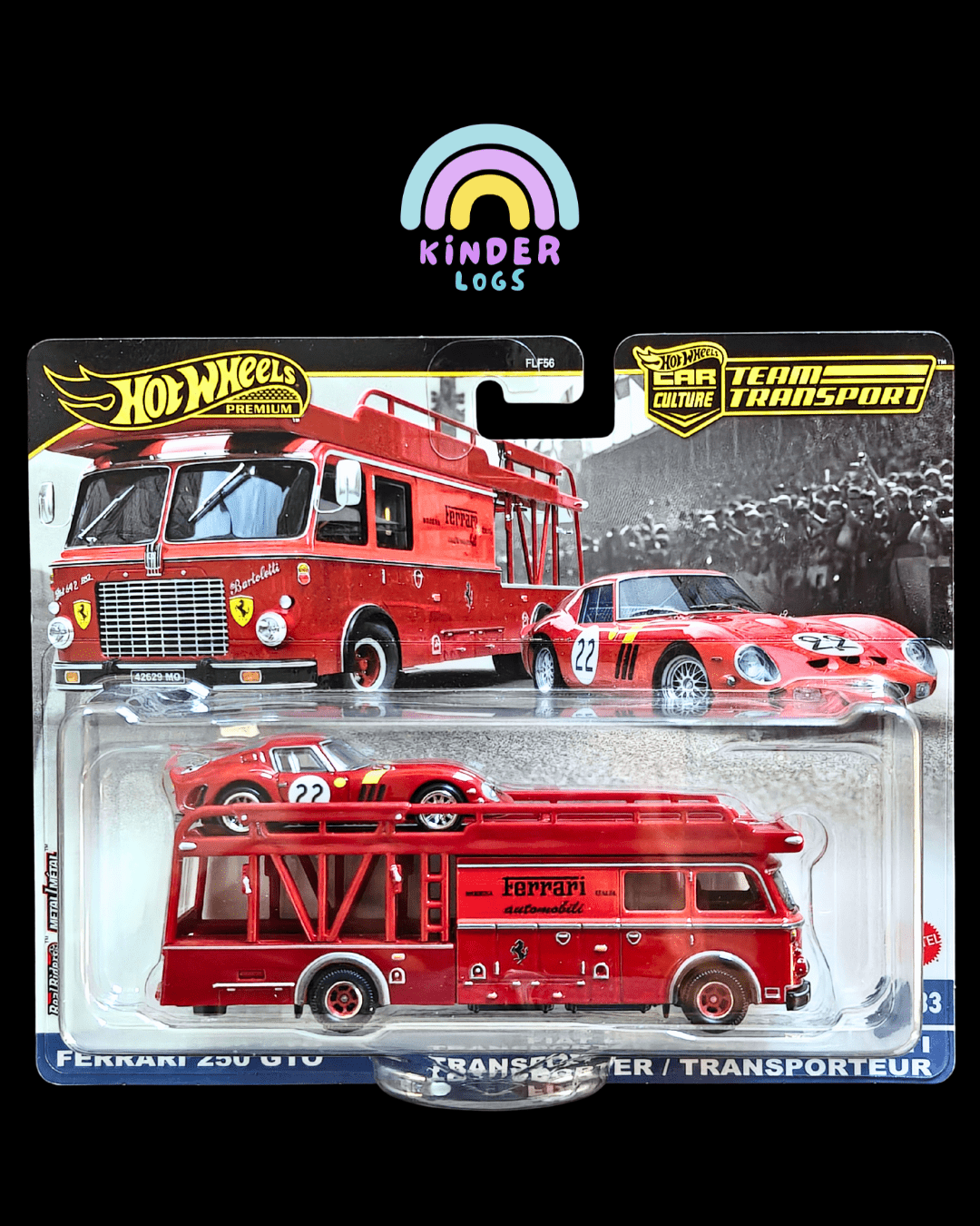 Hot Wheels Team Transport Ferrari 250 GTO & Fiat 642 RN2 Bartoletti - Kinder Logs