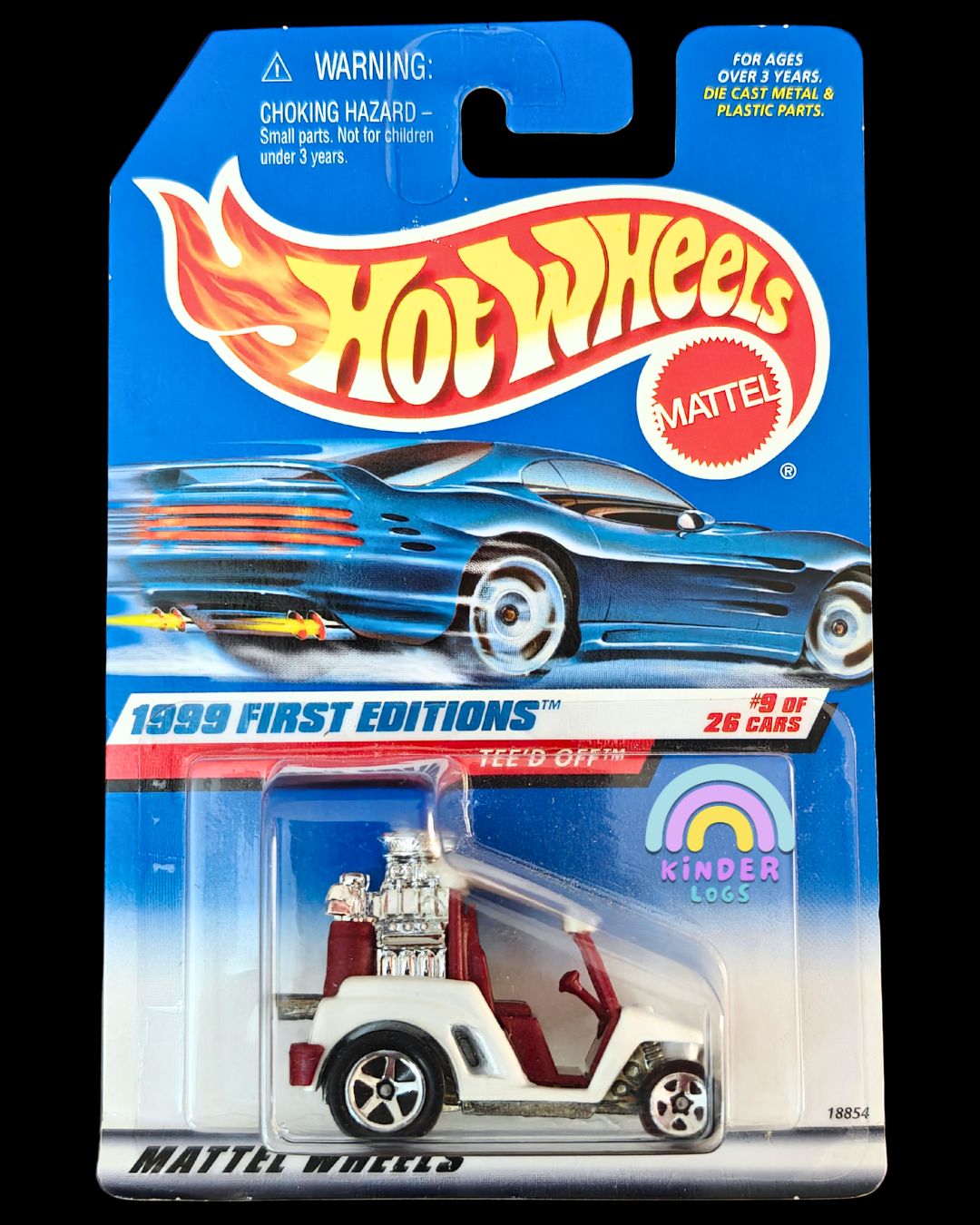 Hot Wheels TEED OFF - White (Imported) - Kinder Logs