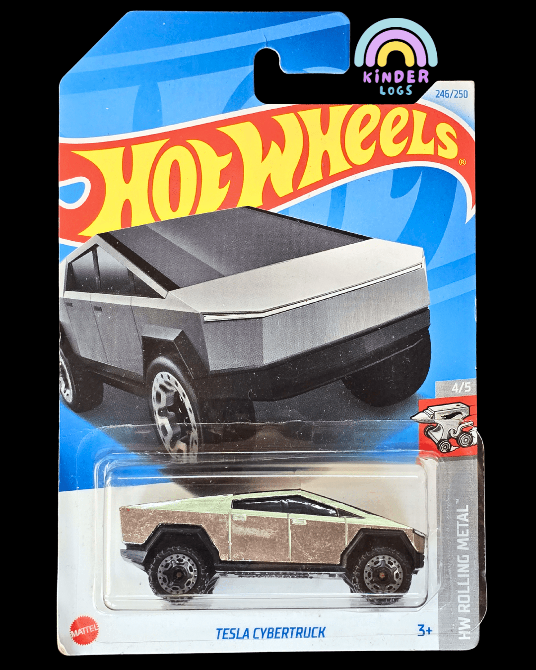 Hot Wheels Tesla Cybertruck - Silver (Imported) - Kinder Logs