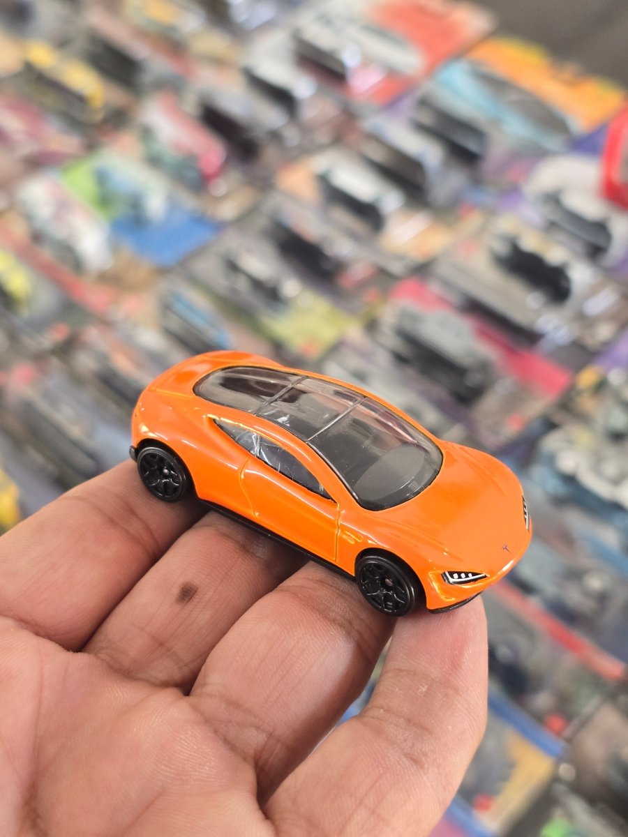 Hot Wheels Tesla Roadster - Hard Top Model (Uncarded) - Kinder Logs