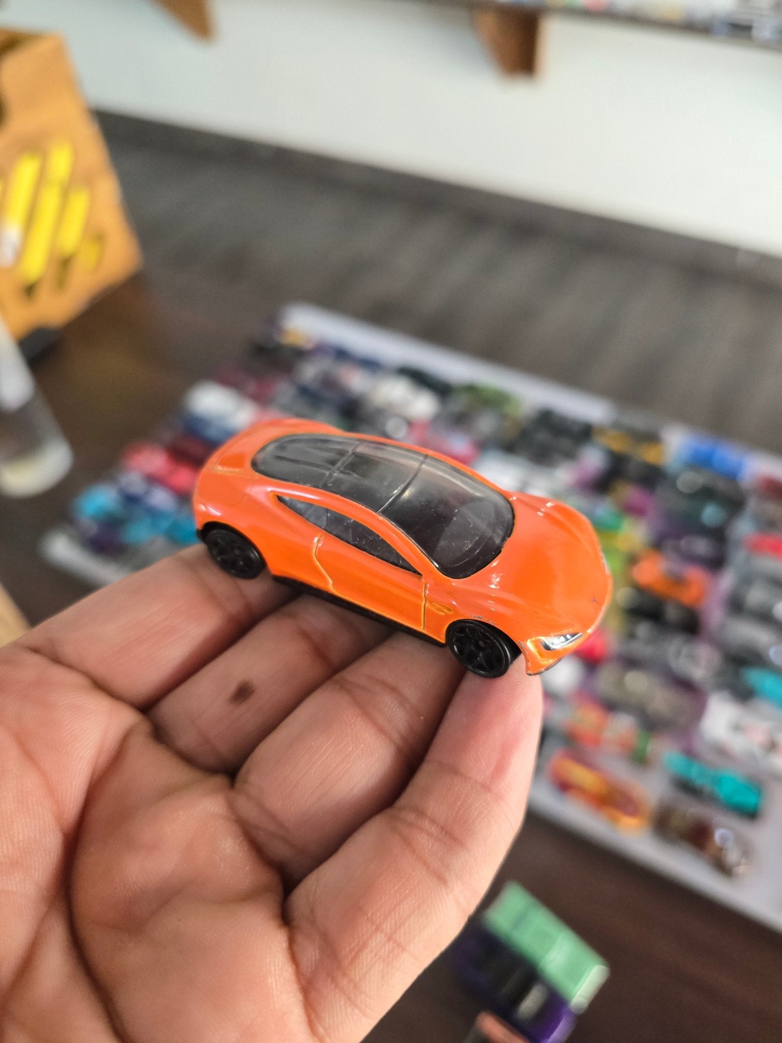 Hot Wheels Tesla Roadster Hard Top - Used Car (Uncarded) - Kinder Logs