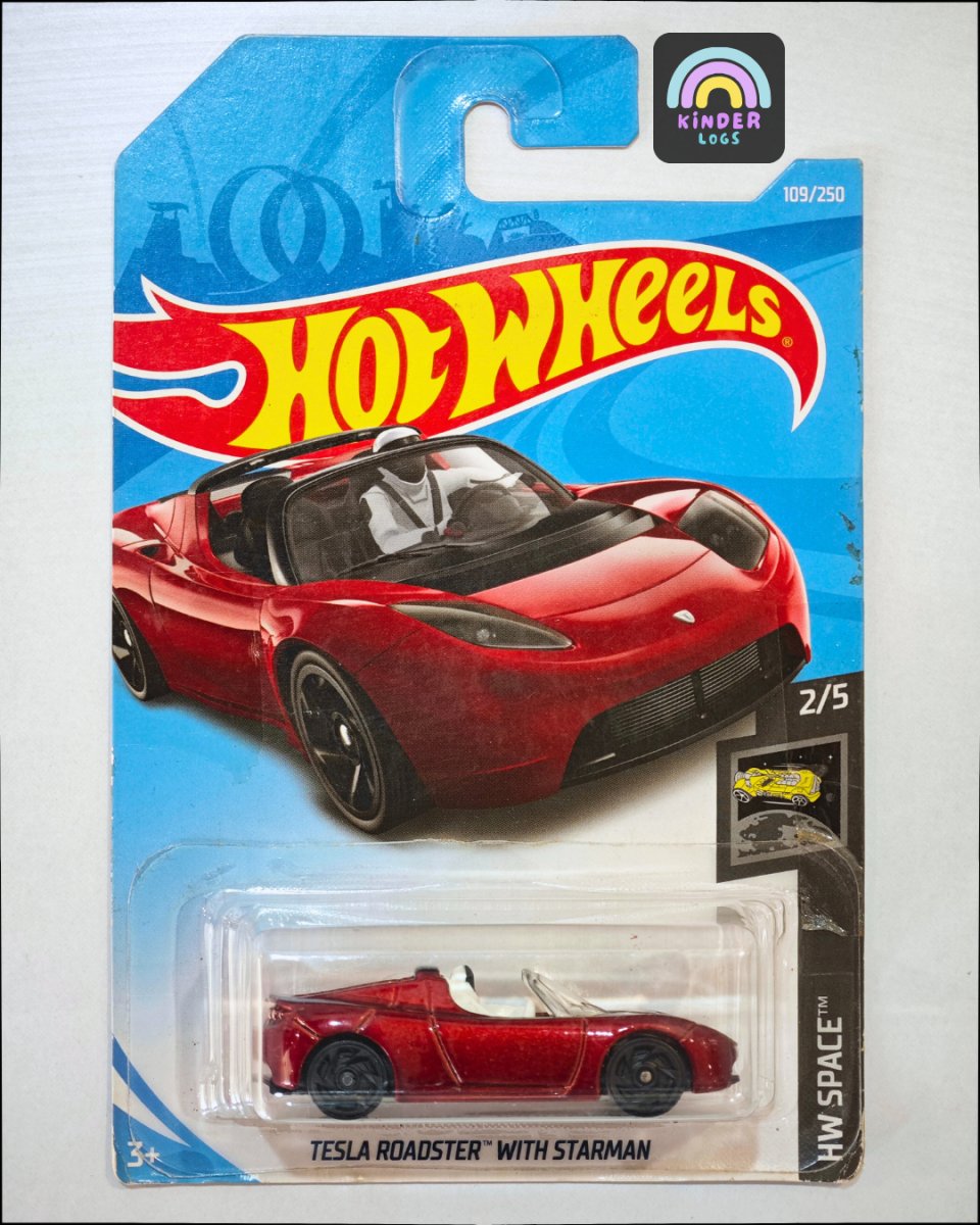 Hot Wheels Tesla Roadster With Starman - Kinder Logs