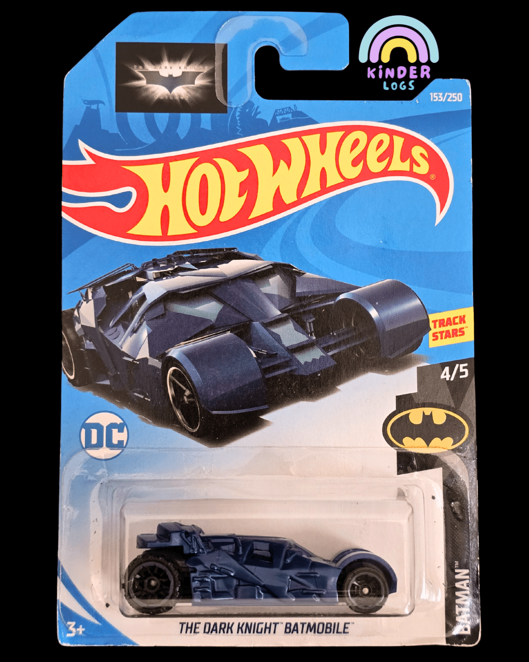 Hot Wheels The Dark Knight Batmobile - Blue (Imported) - Kinder Logs