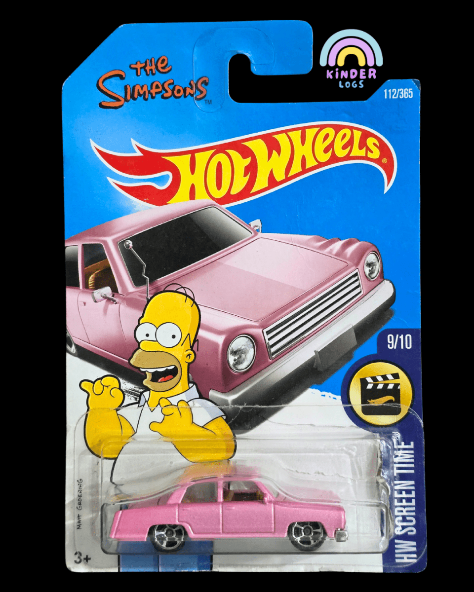 Hot Wheels The Simpsons Pink Car (Open Blister) - Kinder Logs