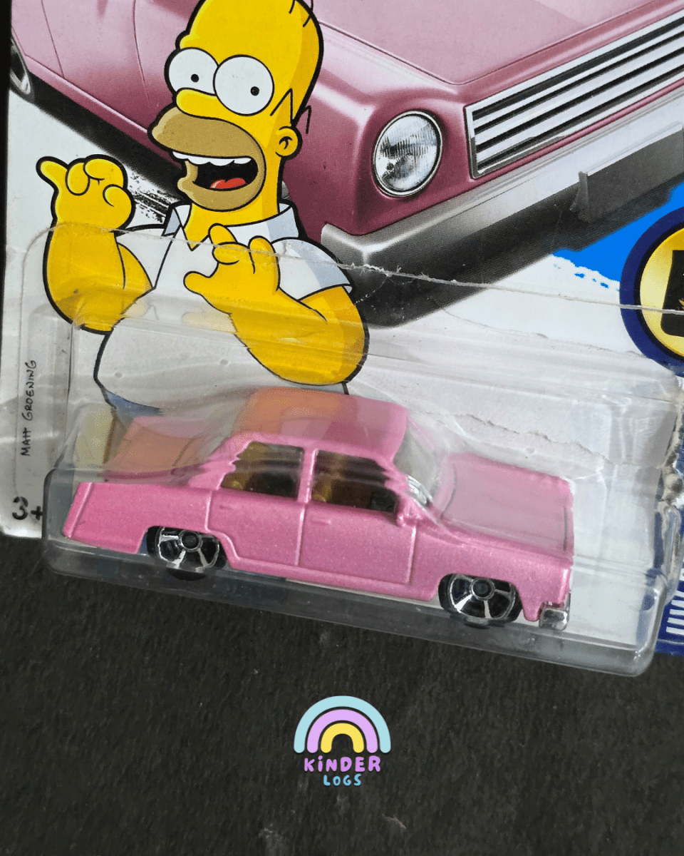 Hot Wheels The Simpsons Pink Car (Open Blister) - Kinder Logs
