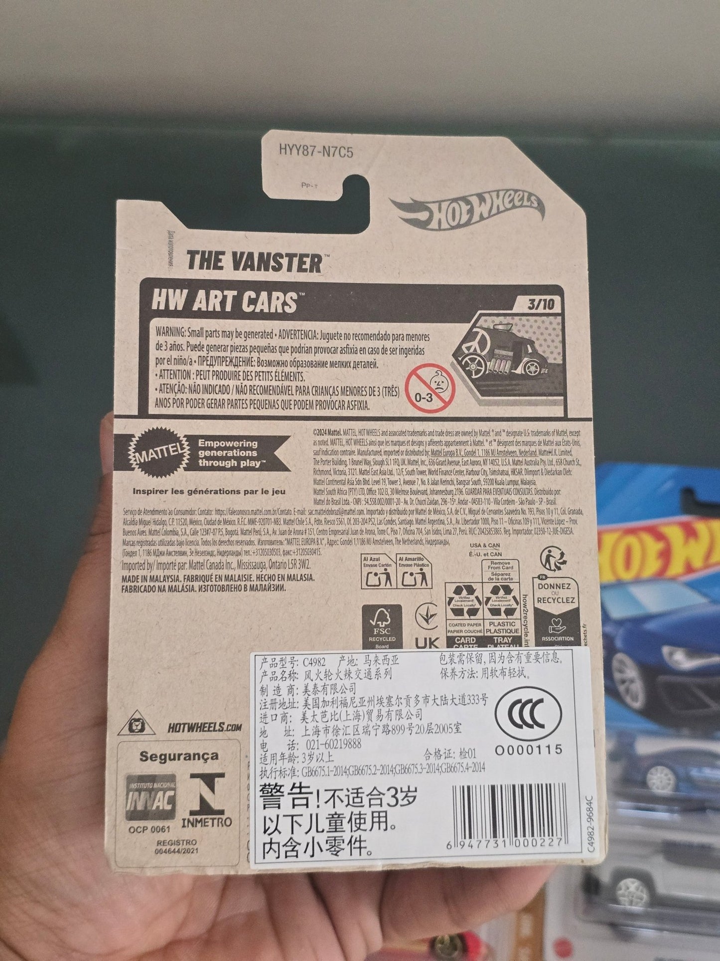 Hot Wheels The Vanster - Blue (Imported) - Kinder Logs