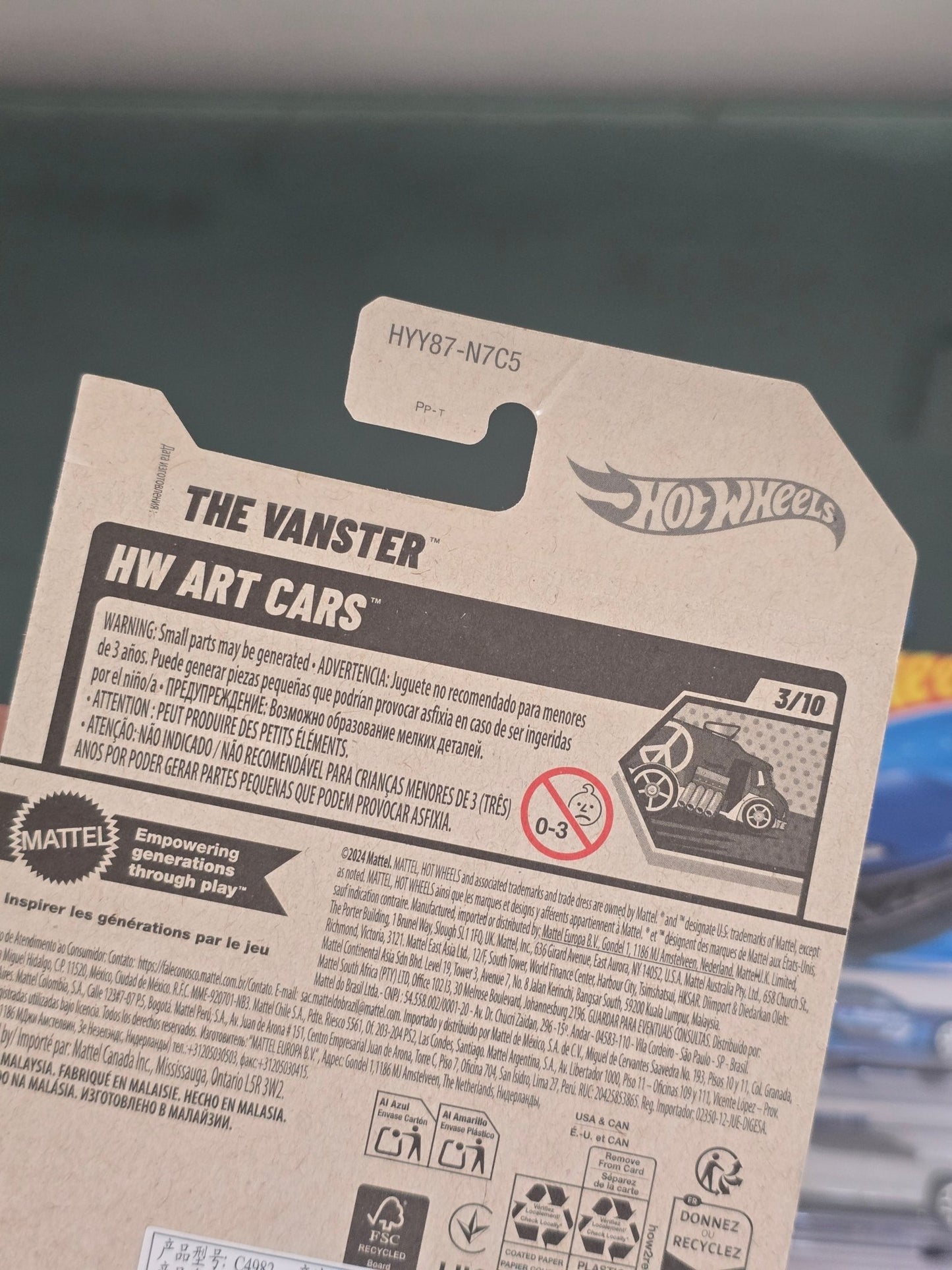 Hot Wheels The Vanster - Blue (Imported) - Kinder Logs
