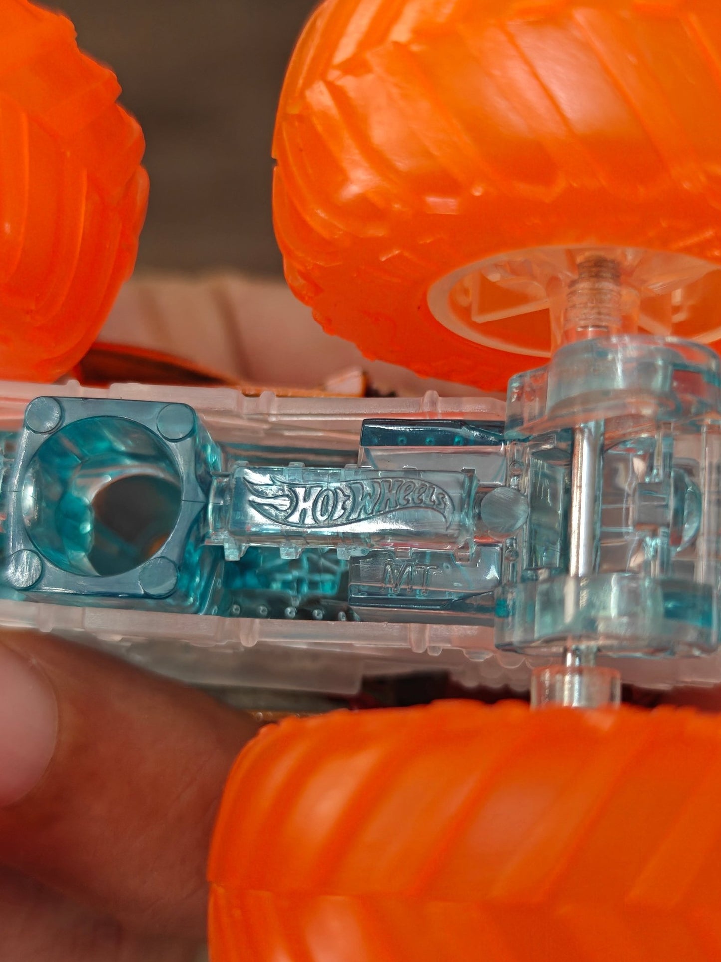 Hot Wheels Tiger Shark Monster Truck - Orange (Uncarded - New) - Kinder Logs