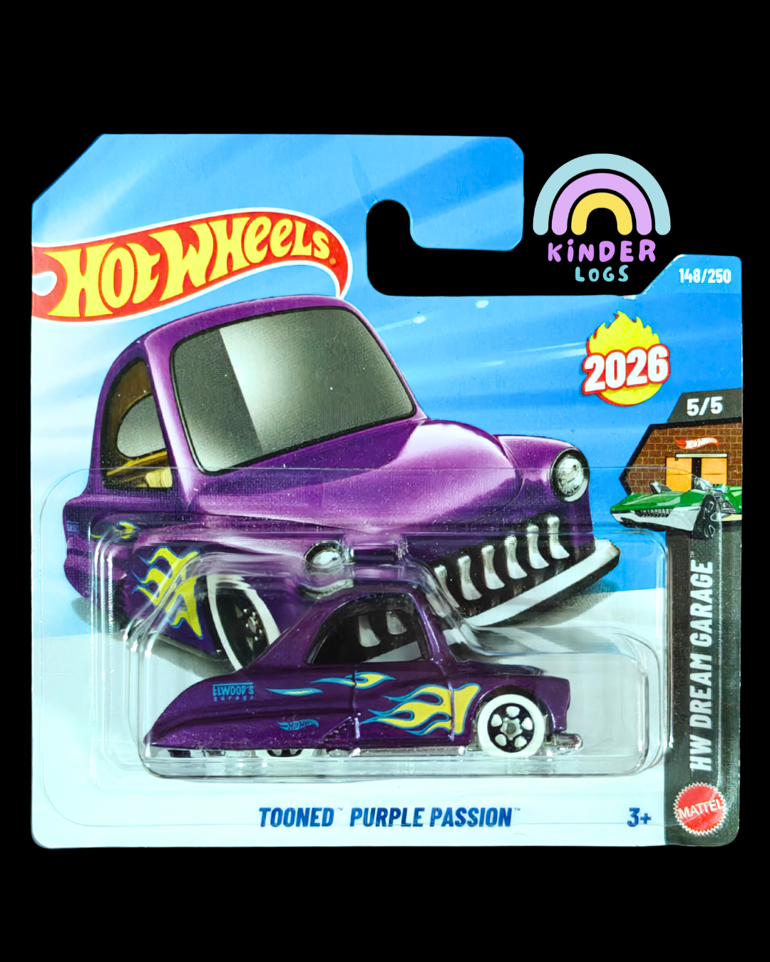 Hot Wheels Tooned Purple Passion (Short Card - Imported) - Kinder Logs
