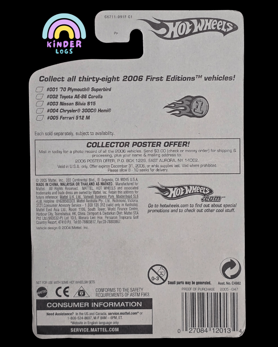 Hot Wheels Torpedoes Slider - Collector No. 047 - Kinder Logs