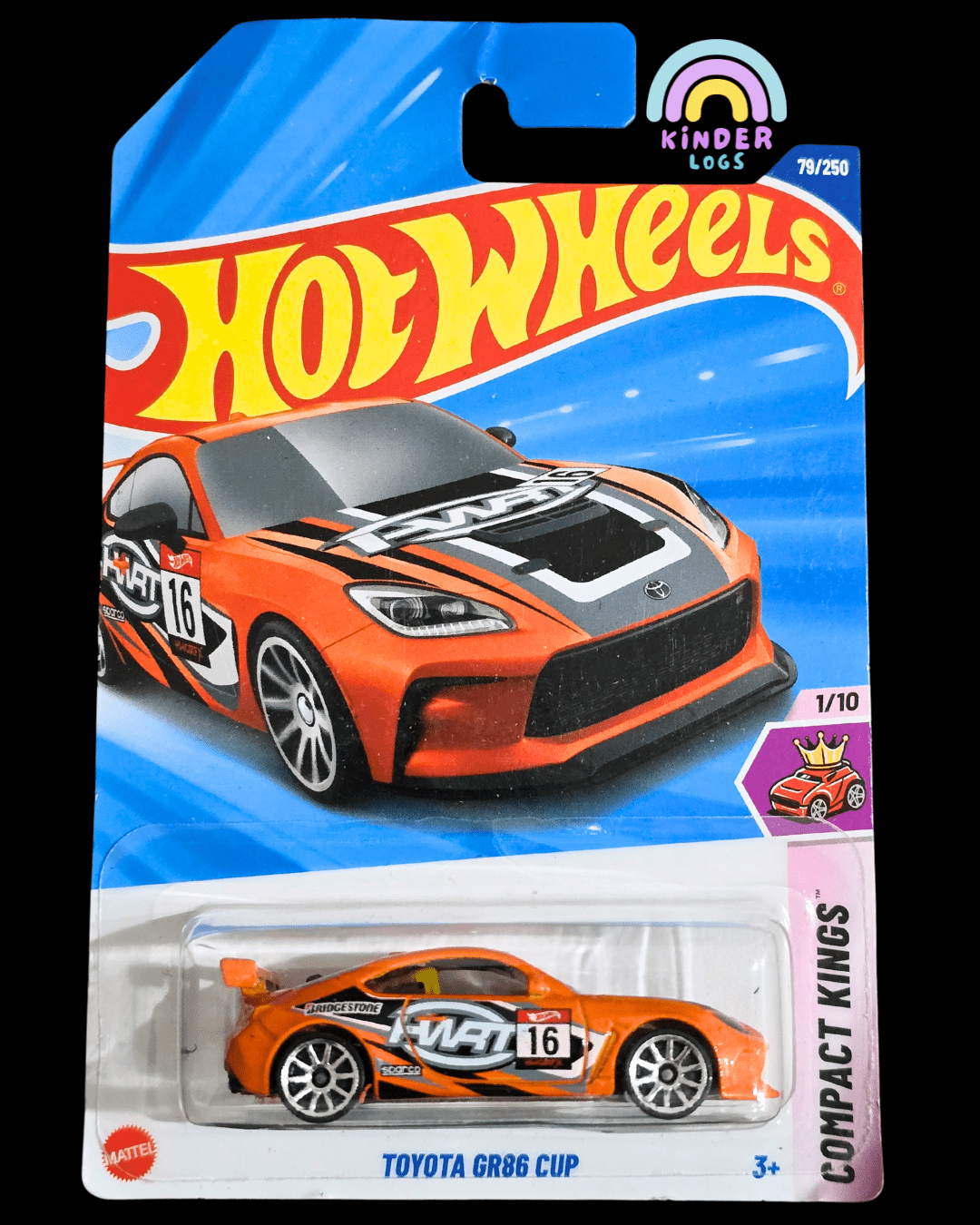 Hot Wheels Toyota GR86 Cup - Orange (Imported) - Kinder Logs