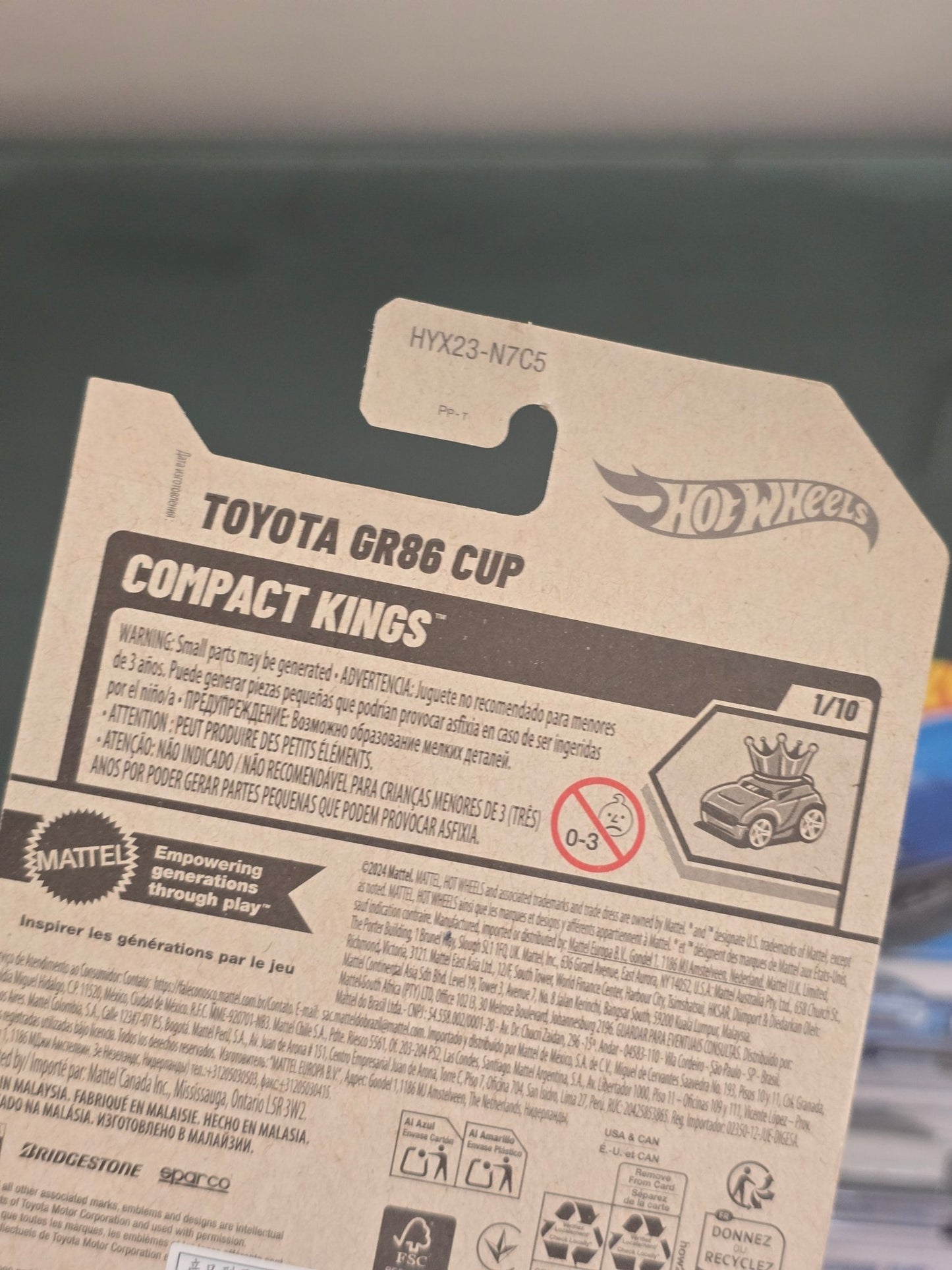 Hot Wheels Toyota GR86 Cup - Orange (Imported) - Kinder Logs