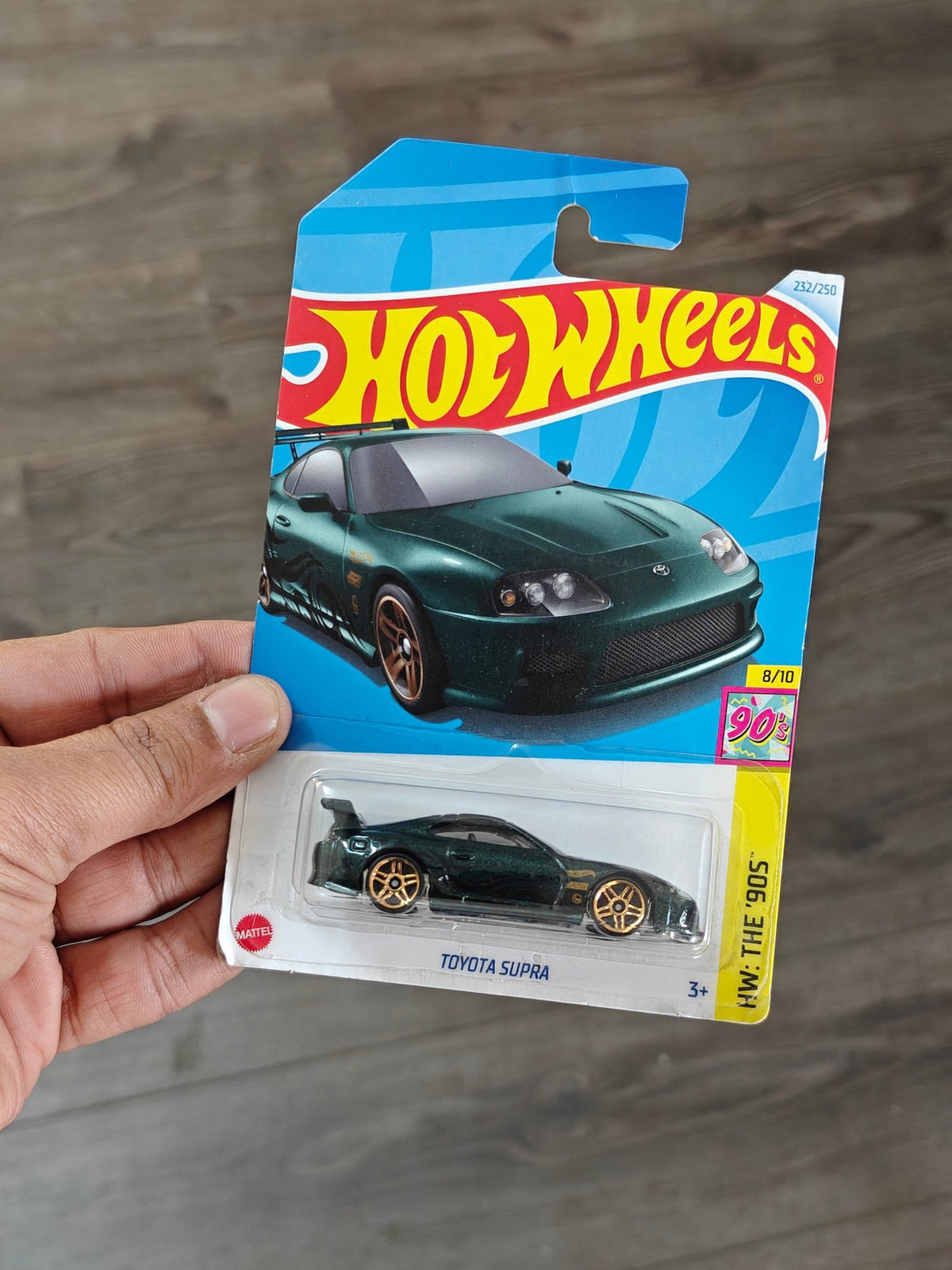 Hot Wheels Toyota Supra - Dark Green (Imported) - Kinder Logs