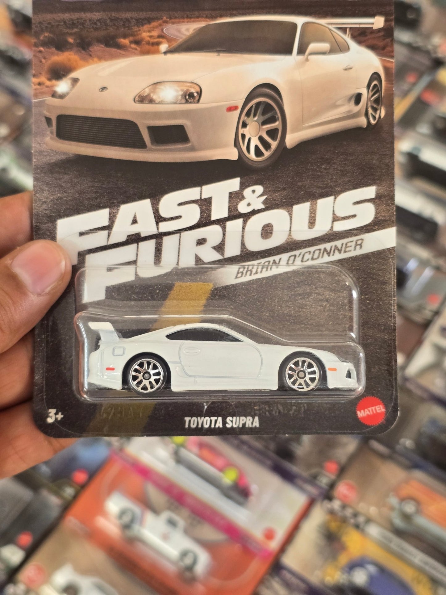 Hot Wheels Toyota Supra (White) - Fast & Furious Brian O'Conner - Kinder Logs