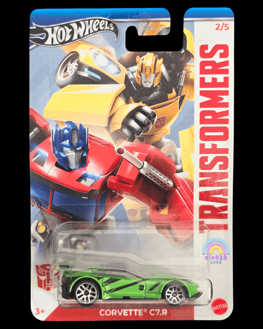 Hot Wheels Transformers Corvette C7.R - HW Silver Series (Imported) - Kinder Logs