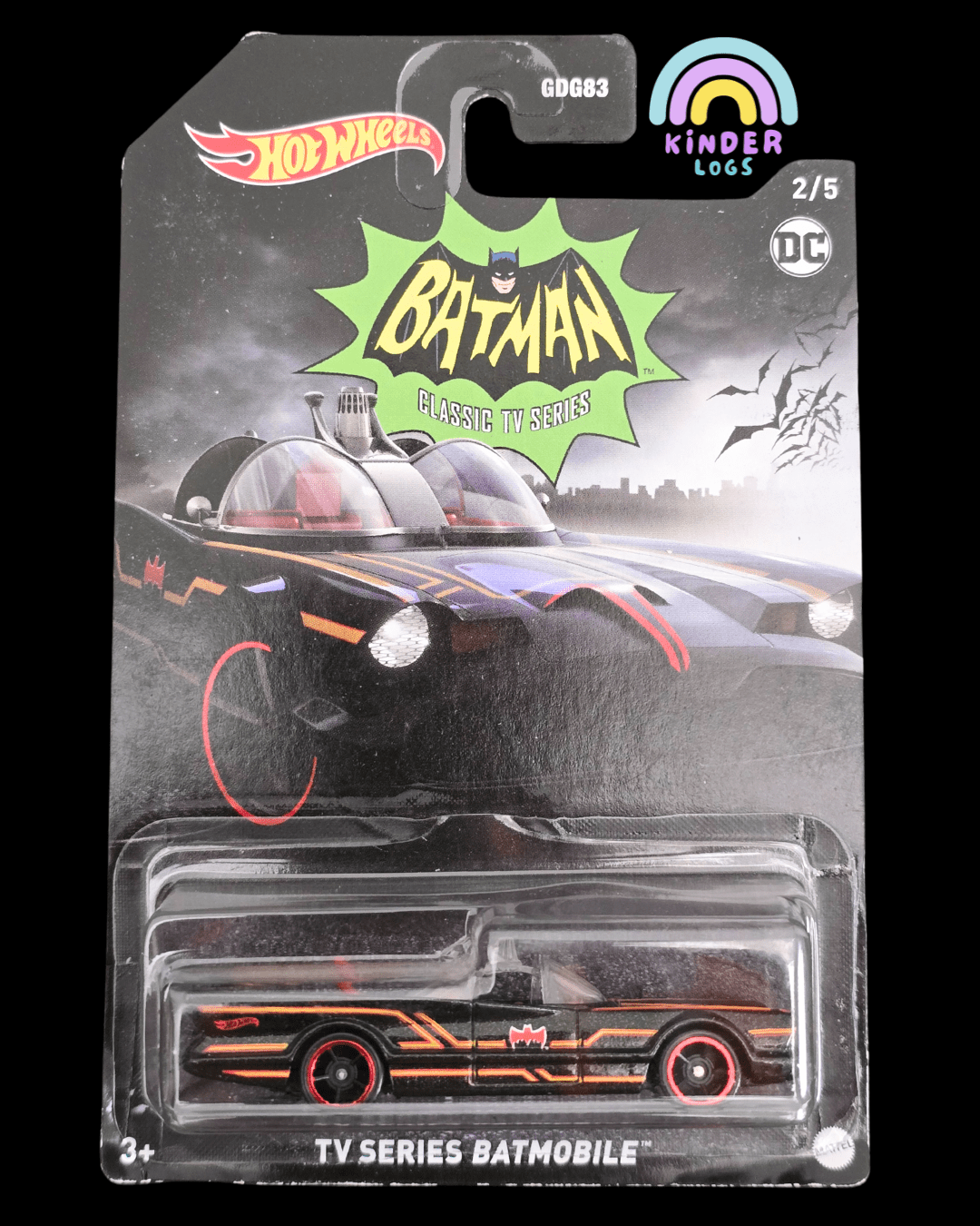 Hot Wheels TV Series Batmobile - Black Card (Imported) - Kinder Logs
