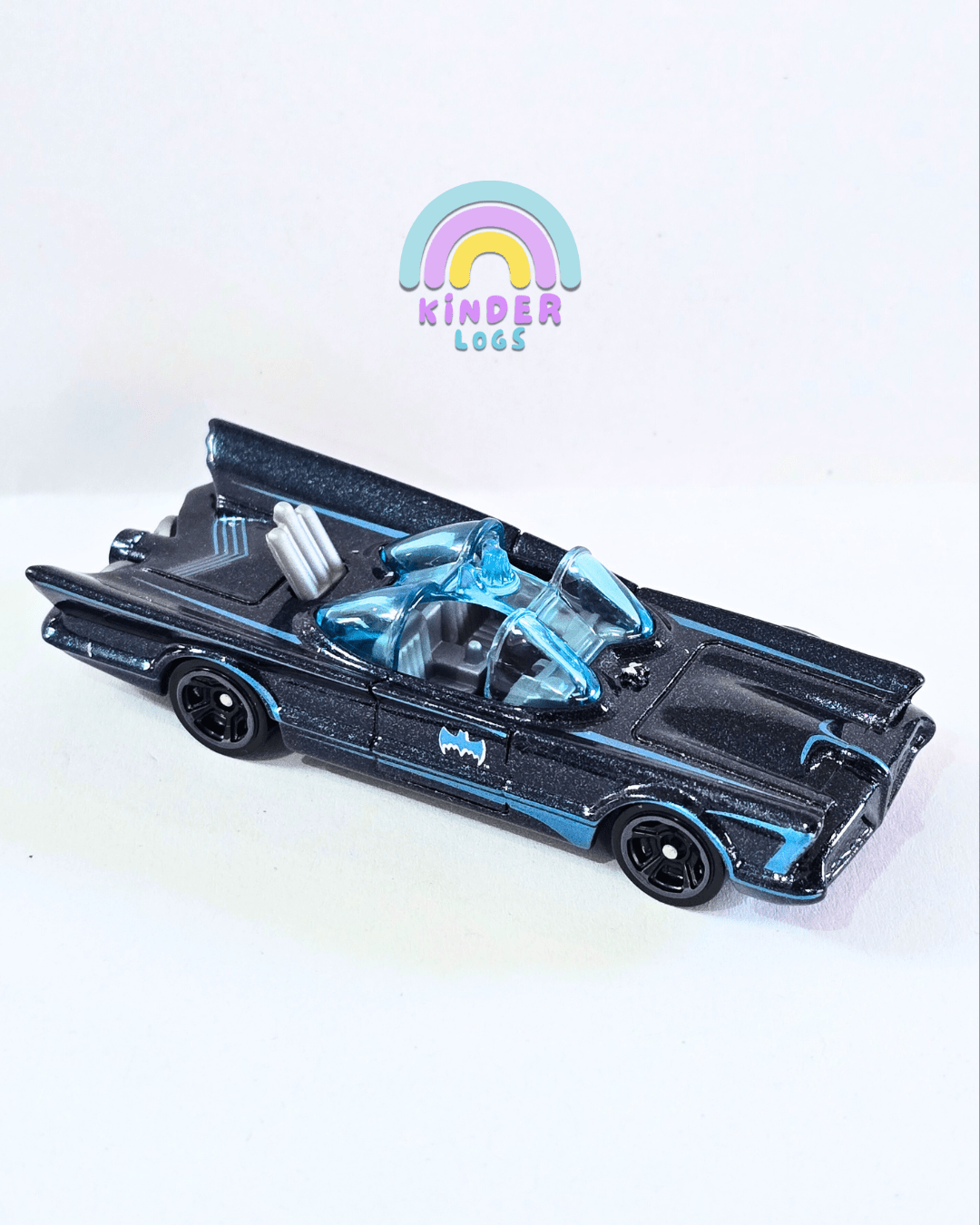 Hot Wheels TV Series Batmobile - Blue Graphics (Uncarded - New) - Kinder Logs