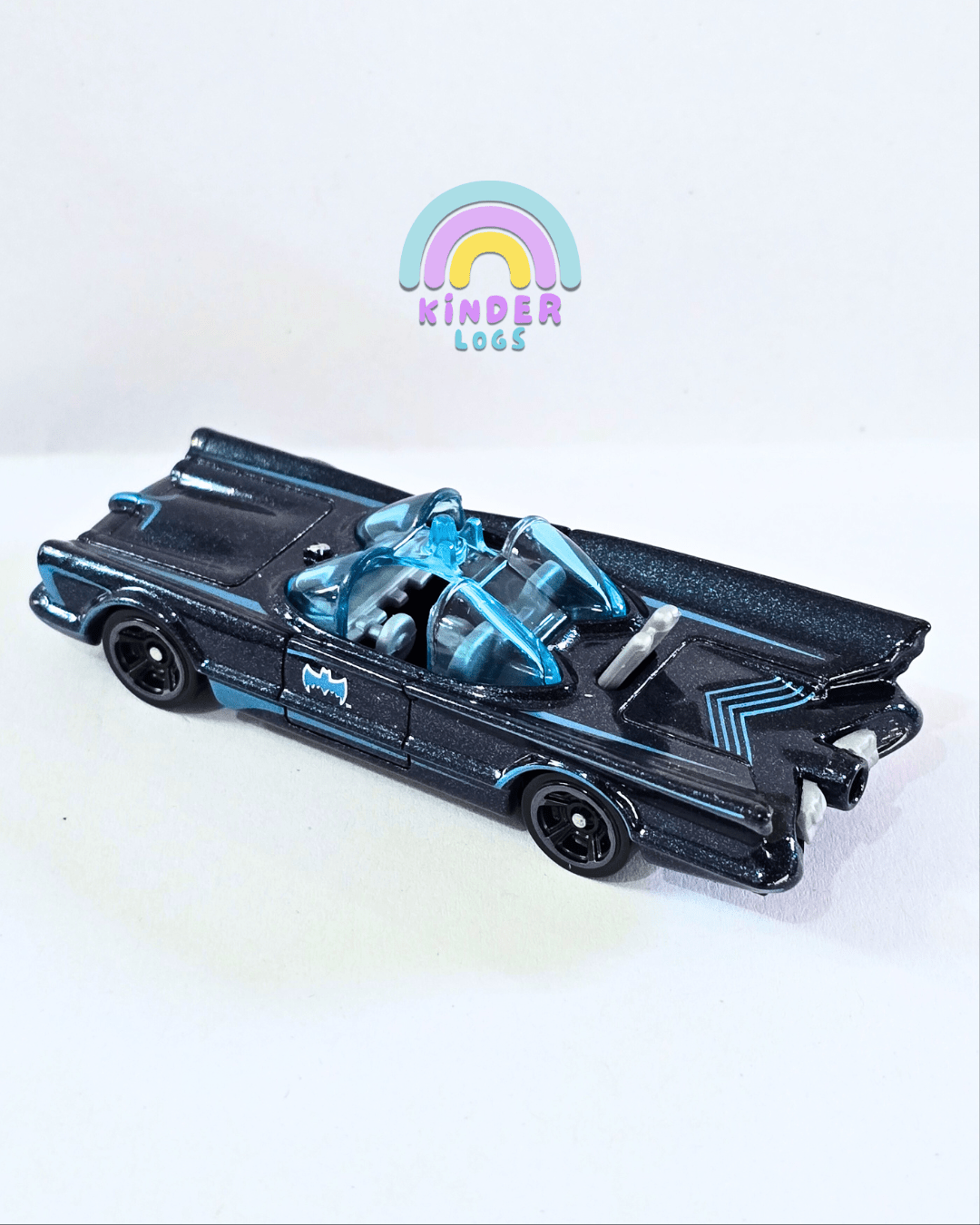 Hot Wheels TV Series Batmobile - Blue Graphics (Uncarded - New) - Kinder Logs