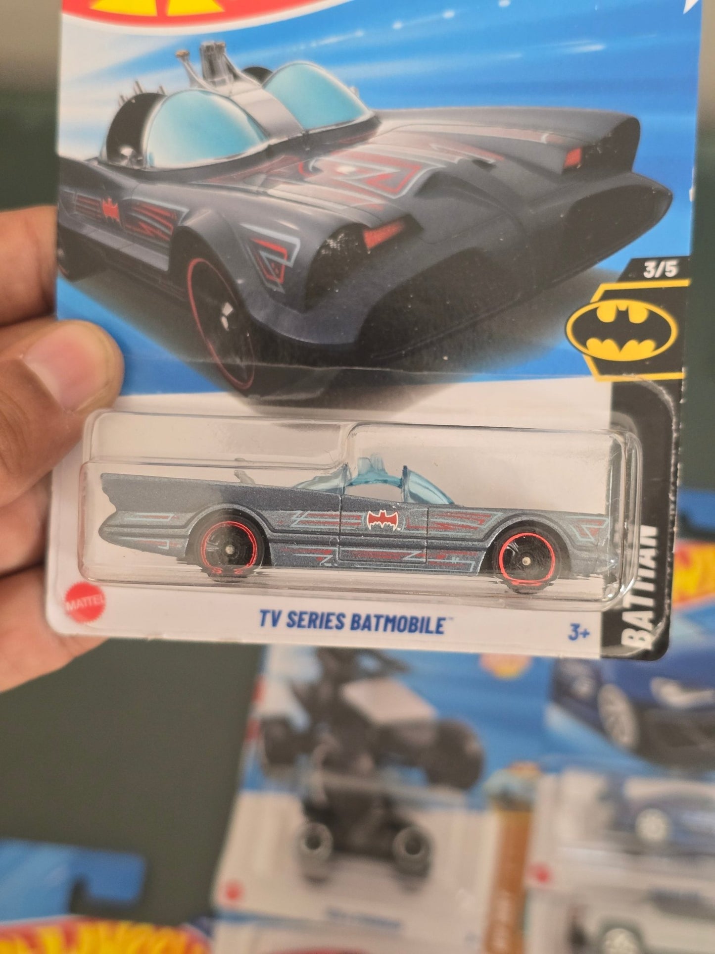 Hot Wheels TV Series Batmobile - Bluish Grey (Imported) - Kinder Logs
