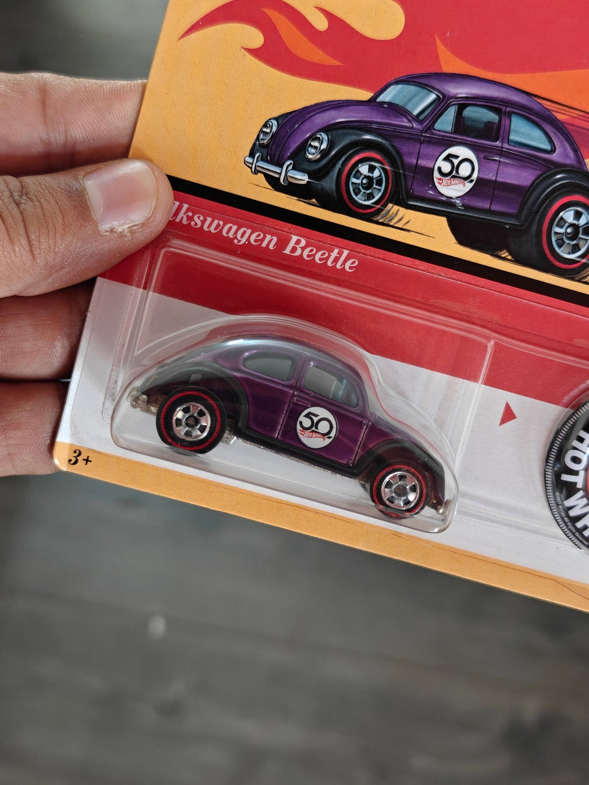 Hot Wheels Volkswagen Beetle - Wide Card (Imported) - Kinder Logs
