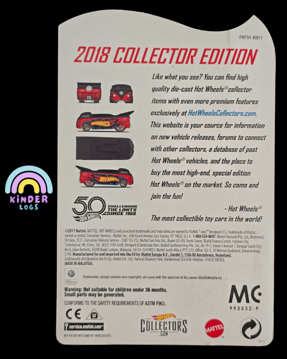 Hot Wheels Volkswagen Drag Truck - 2018 Collector Edition (Factory Sealed) - Kinder Logs