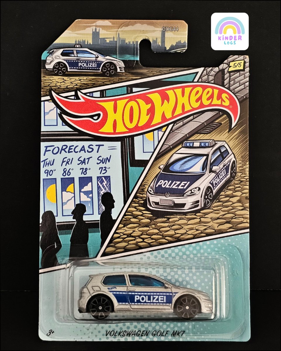 Hot Wheels Volkswagen Golf MK7 Police Car - Kinder Logs