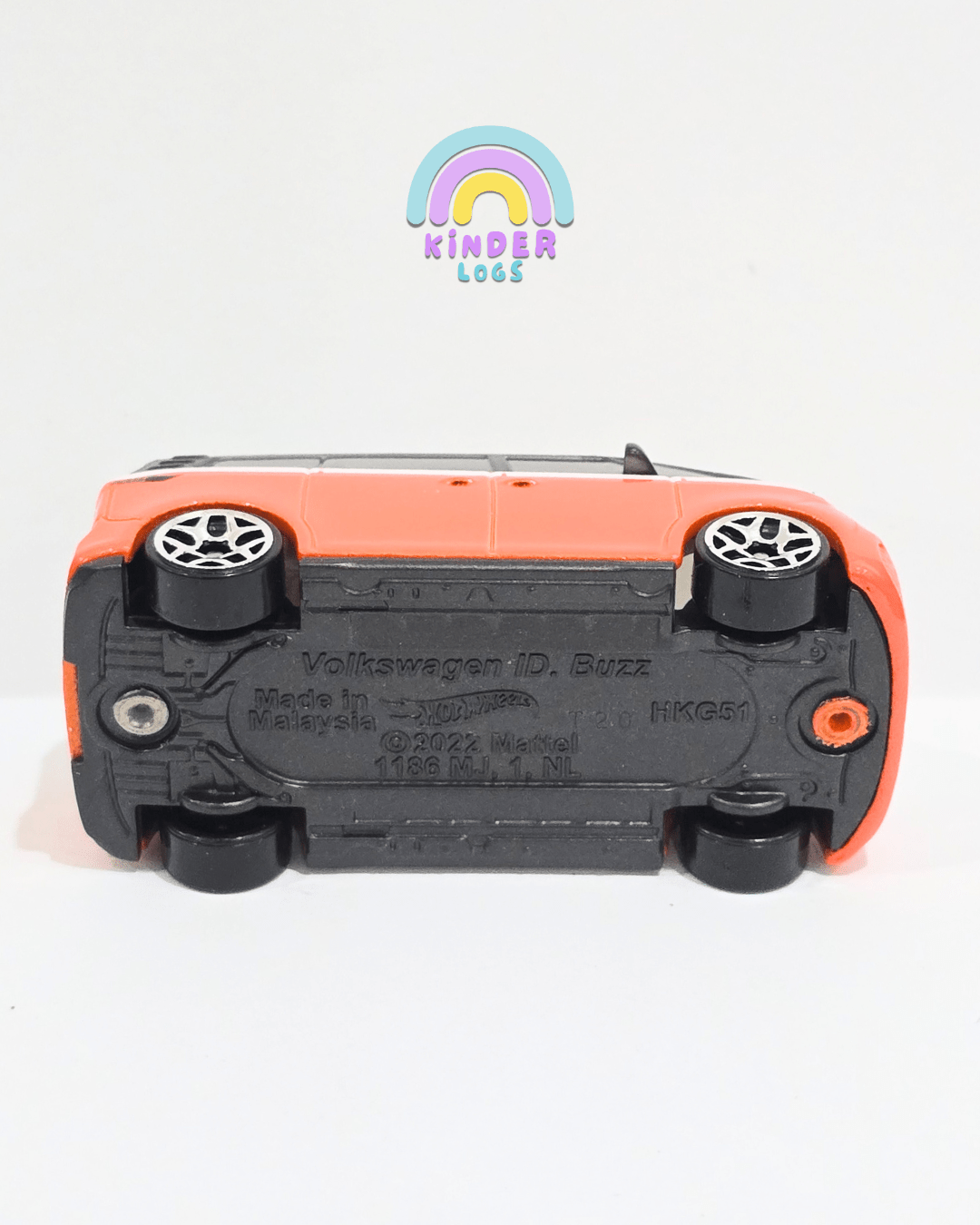 Hot Wheels Volkswagen ID. Buzz Van - Orange (Uncarded) - Kinder Logs