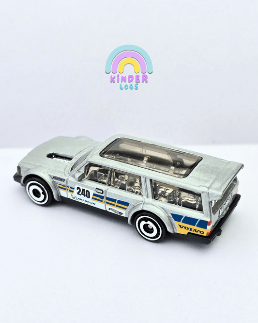 Hot Wheels Volvo 240 Drift Wagon - Silver (Uncarded - New) - Kinder Logs