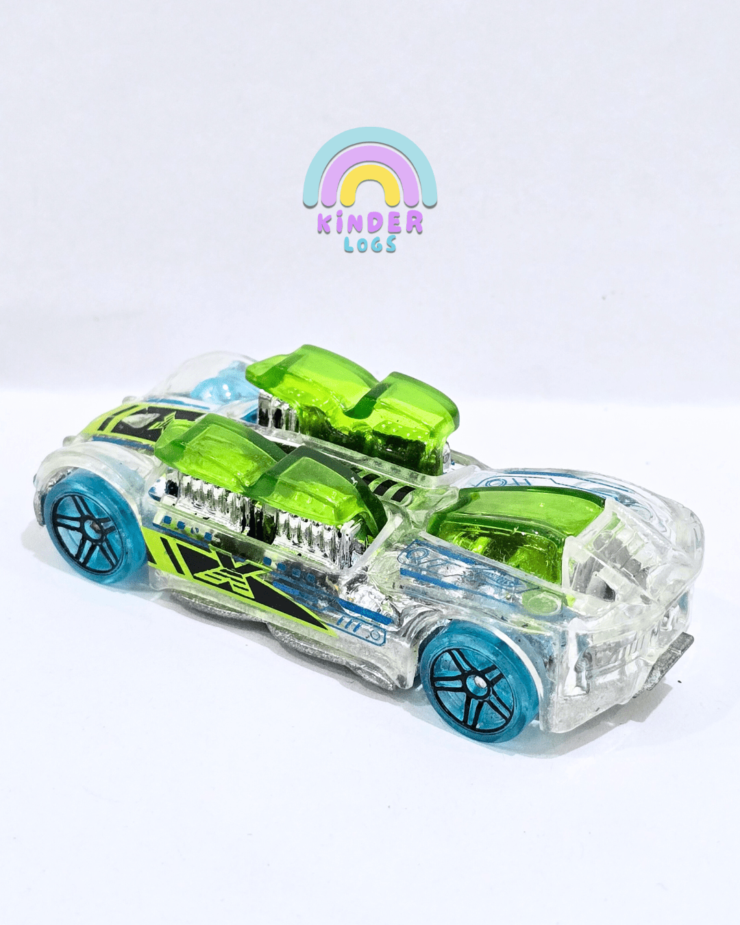 Hot Wheels WHAT - 4 - 2 Transparent Car - 2004 Casting (Used Car) - Kinder Logs