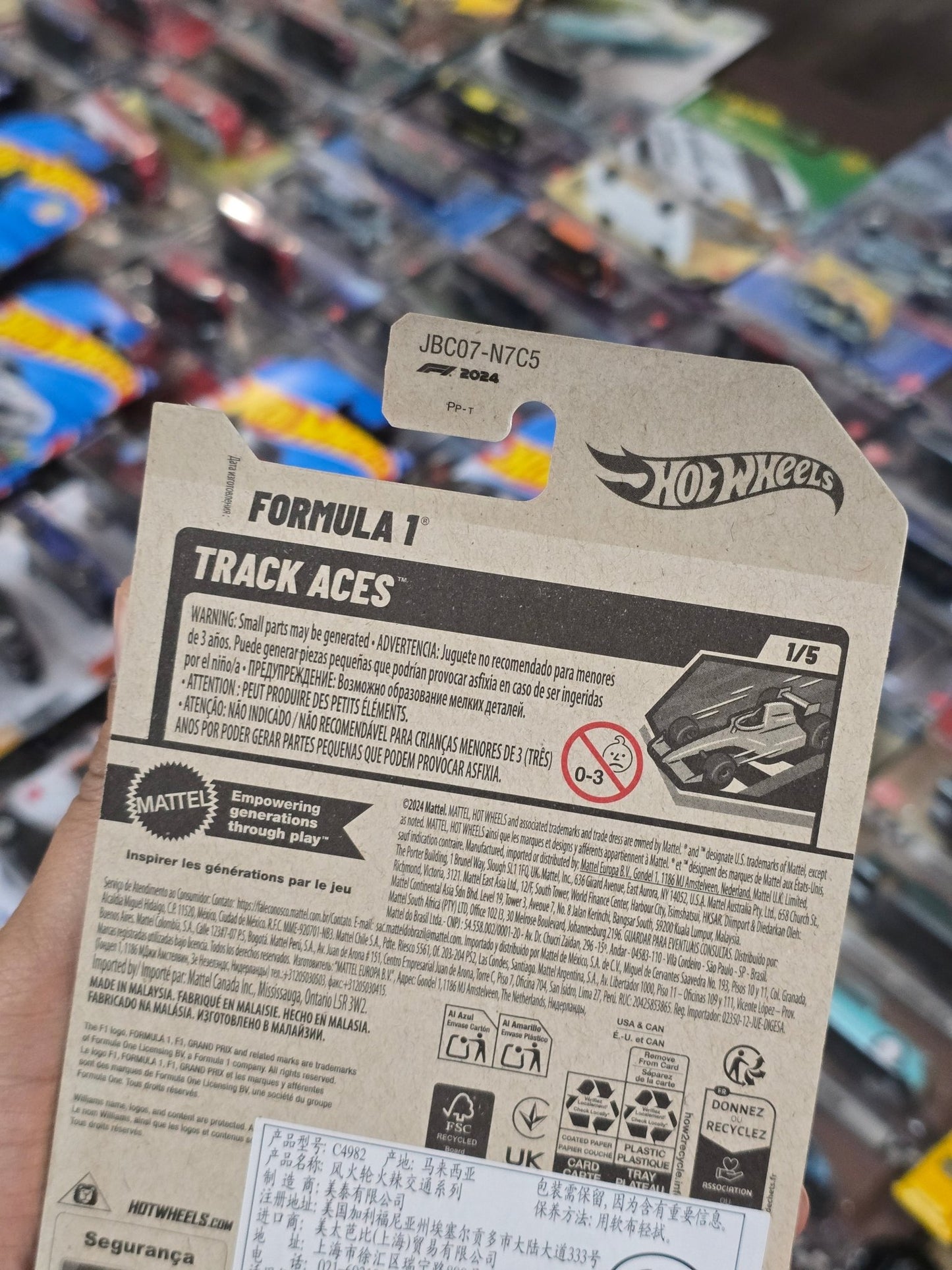 Hot Wheels Williams Racing Formula 1 Car (Imported) - Kinder Logs