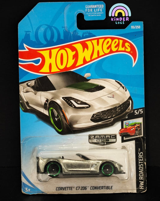 Hot Wheels Zamac Chevrolet Corvette C7 Z06 Convertible - Kinder Logs