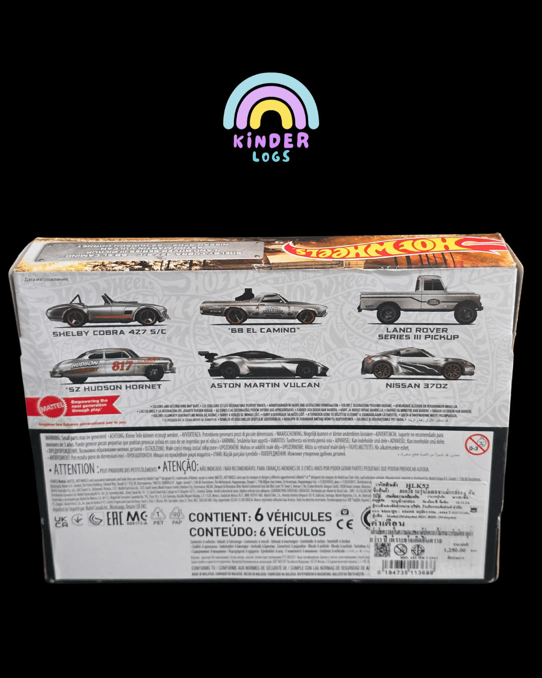Hot Wheels ZAMAC Series 6 Cars Pack (Imported Sealed Box) - Kinder Logs