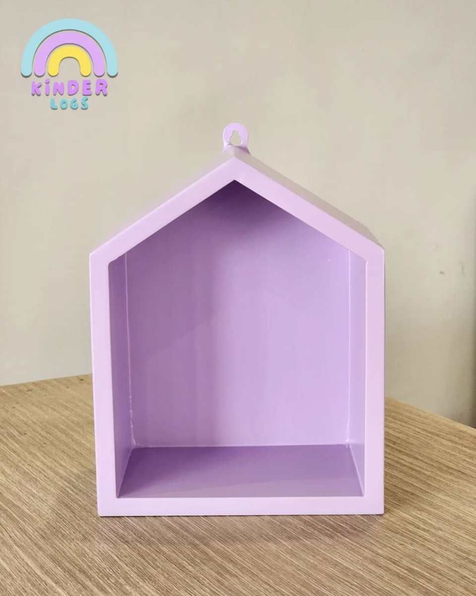 Hut - Shape Wall - Hanging Shelf - Pastel Blue - Kinder Logs