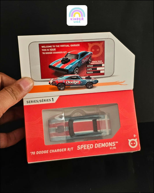 ID Hot Wheels 1970 Dodge Charger RT - Uniquely Identifiable Vehicle - Kinder Logs