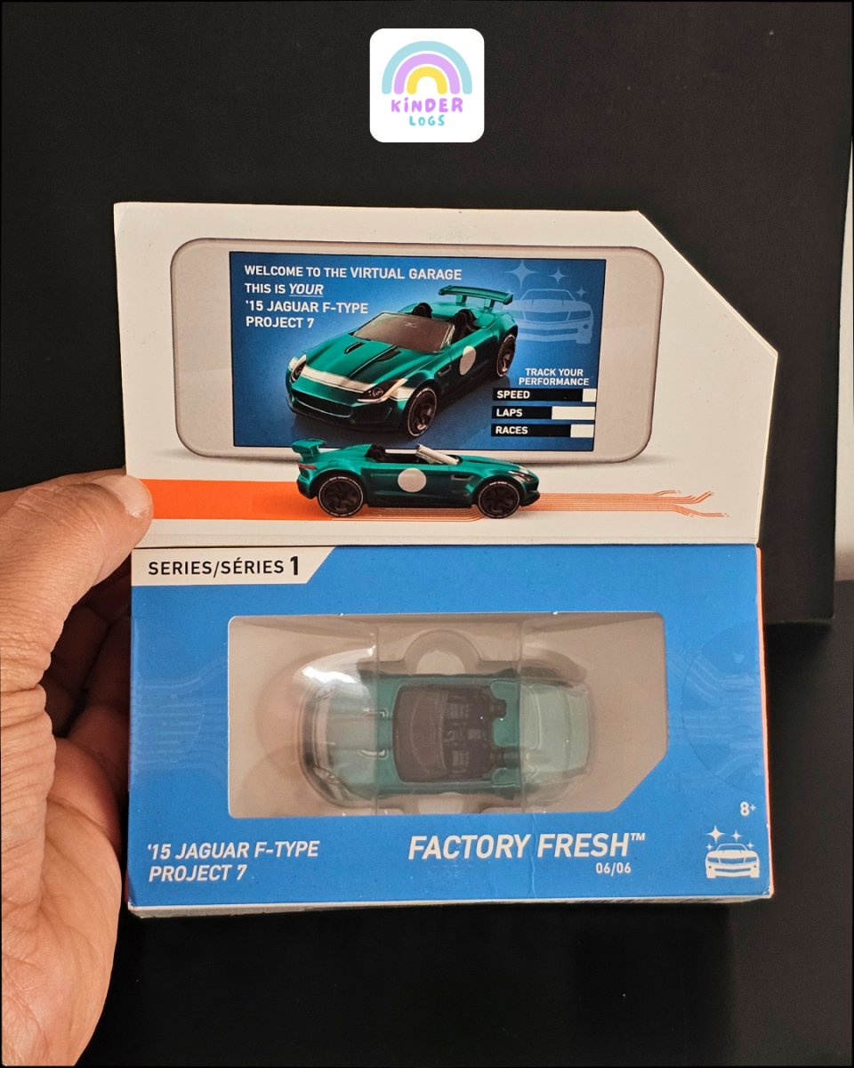 ID Hot Wheels 2015 Jaguar F - Type - Uniquely Identifiable Vehicle - Kinder Logs