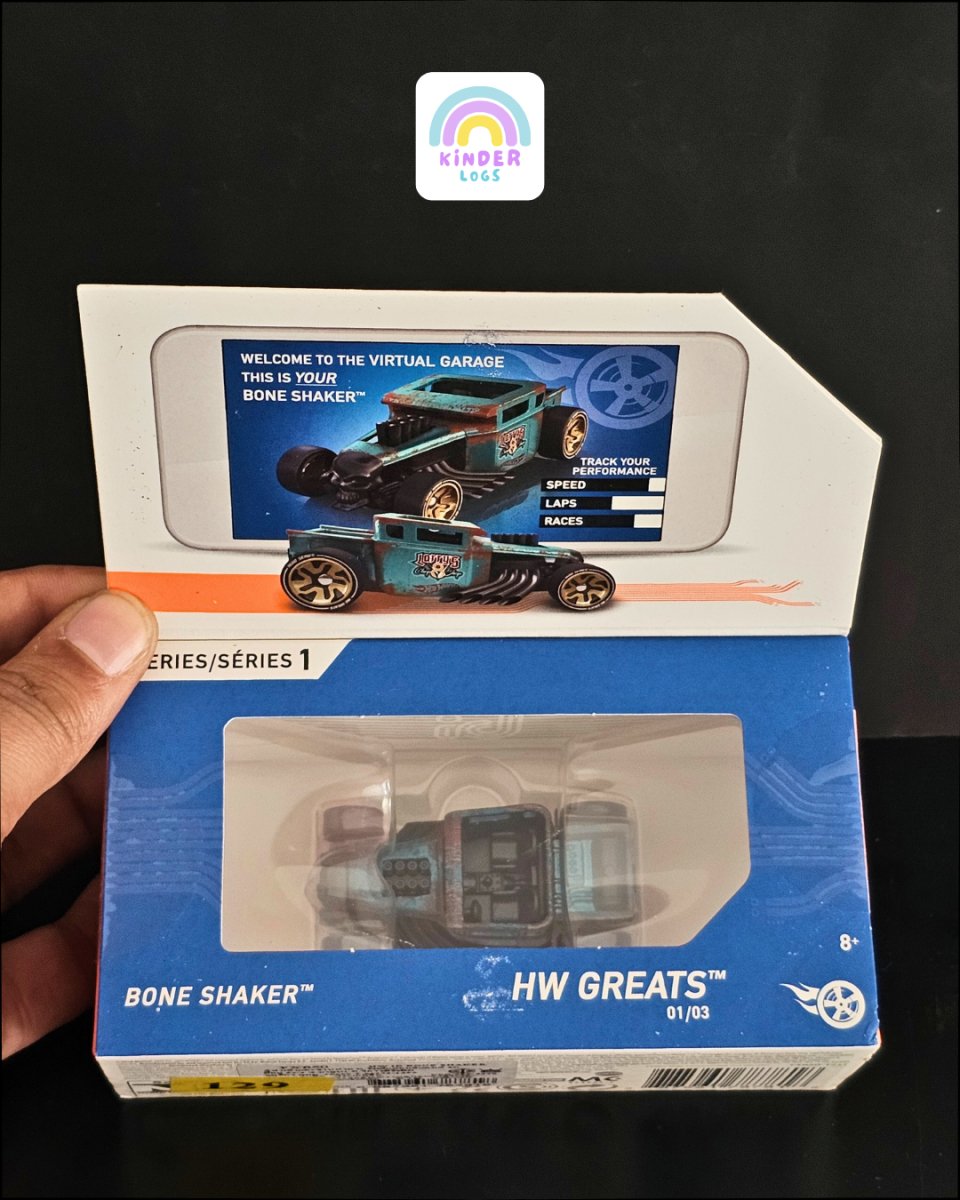 ID Hot Wheels Bone Shaker - Uniquely Identifiable Vehicle - Kinder Logs