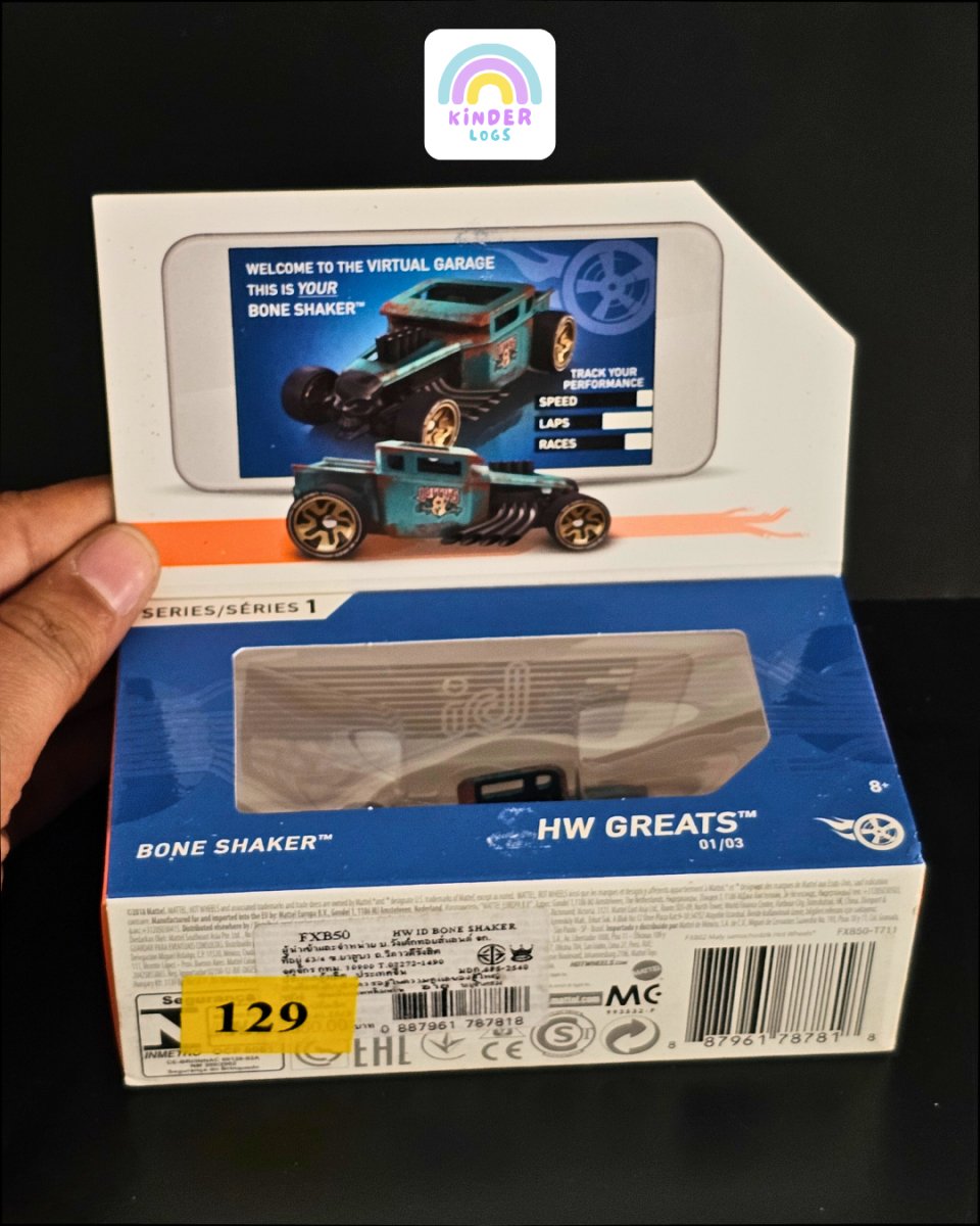 ID Hot Wheels Bone Shaker - Uniquely Identifiable Vehicle - Kinder Logs