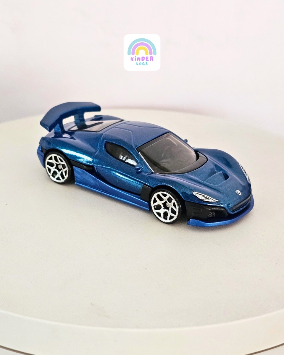 Imported Hot Wheels Rimac Nevera - Blue Color (Uncarded) - Kinder Logs