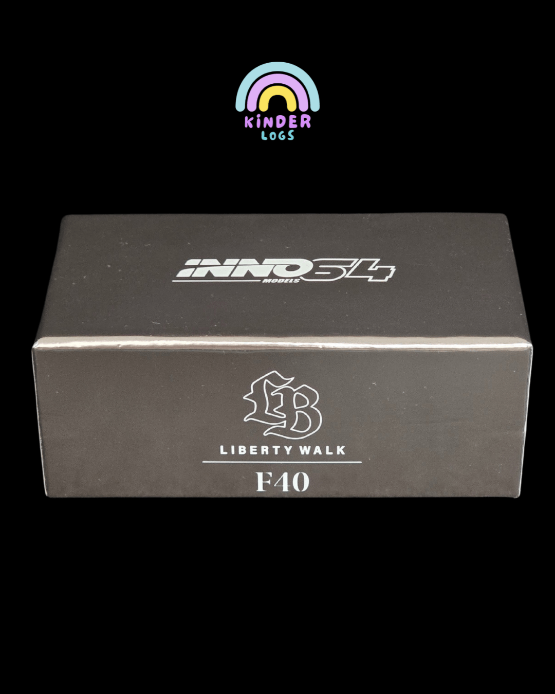 Inno64 LBWK Ferrari F40 Chrome Black Edition - Kinder Logs